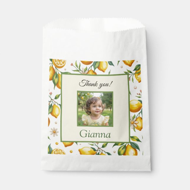 Bolsa De Papel Bolsa con nombre de niño Cumpleaños (Anverso)