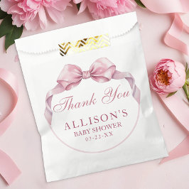Bolsa De Papel Bolsa de Baby Shower de Coquette Bow - Gracias Ros