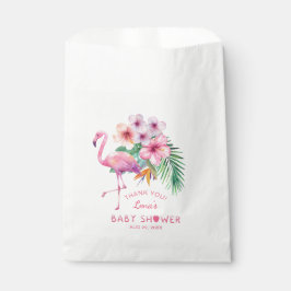 Bolsa De Papel Bolsa de Baby Shower Flamingo tropical