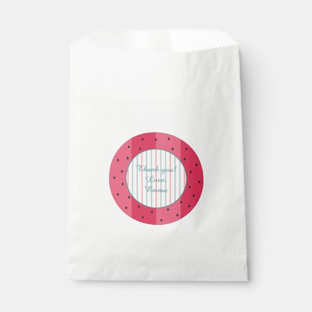 Bolsa De Papel Bolsa de Baby Shower "Paraguas de sandía" (Anverso)