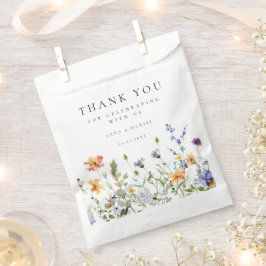 Bolsa De Papel Bolsa de Favor de Boda en el Jardín de Flores Silv