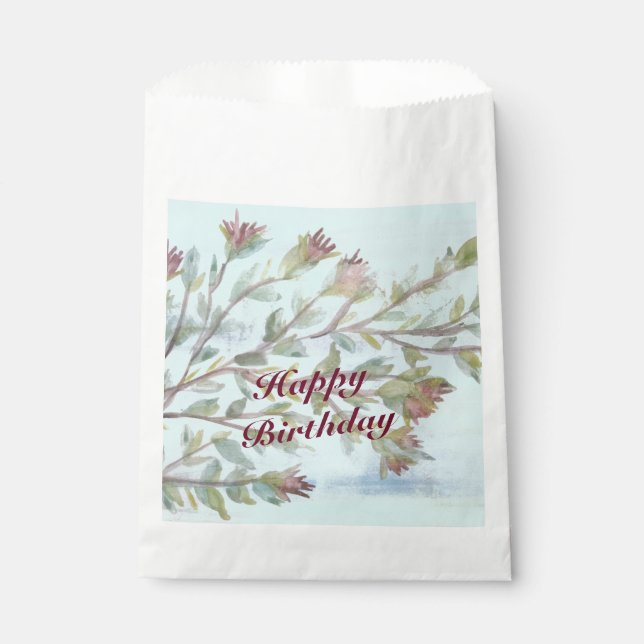 Bolsa De Papel Bolsa De Favor De Cookie De Diseñador En Acuarela (Anverso)