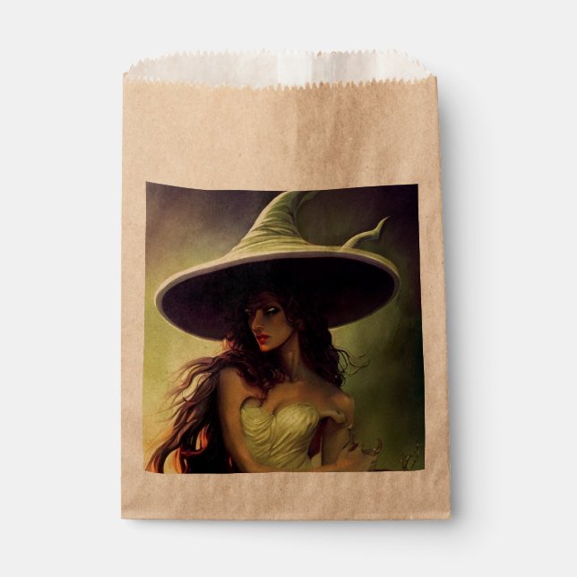 Bolsa De Papel Bolsa de Favor de la Bruja para Halloween (Anverso)