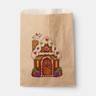 Bolsa De Papel Bolsa de Favor de la Casa de la Cabaña de Gingerbr