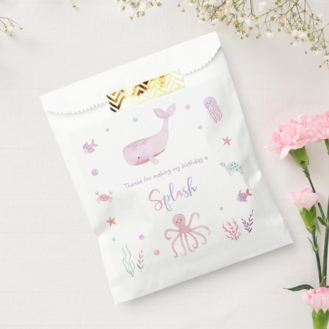 Bolsa De Papel Bolsa de Favor del Cumpleaños del Pastel Rosa Deba (Sellado)