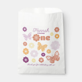 Bolsa De Papel Bolsa de Favor del Primer Cumpleaños de la Maripos