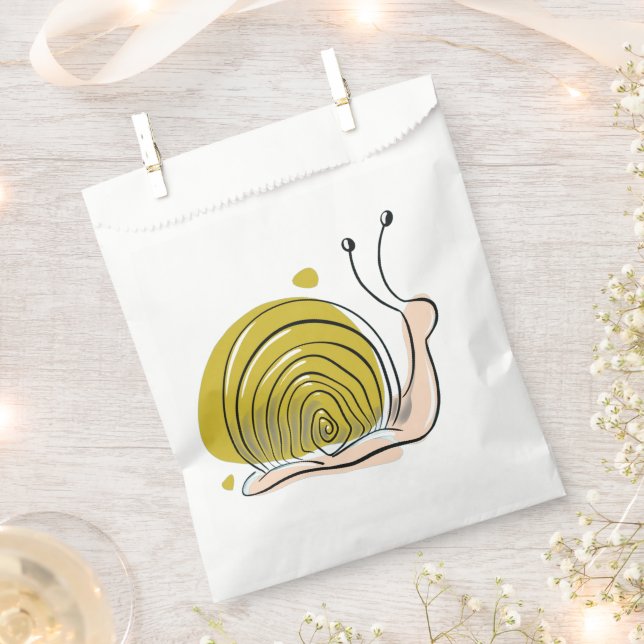 Bolsa De Papel Bolsa de Favor del Snail Cute (Cortado)