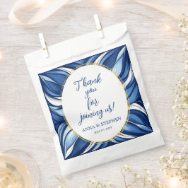 Bolsa De Papel Bolsa de Favor Floral Orgánica Blue Bliss