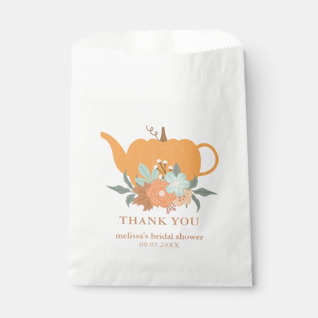 Bolsa De Papel Bolsa de Favor para Desayuno Nupcial con Calabaza  (Anverso)