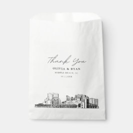 Bolsa De Papel Bolsa de Favor Personalizada Myrtle Beach Wedding