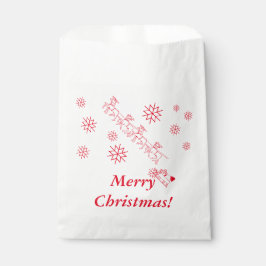 Bolsa De Papel Bolsa de Favor - Santa y Sleigh en Nieve
