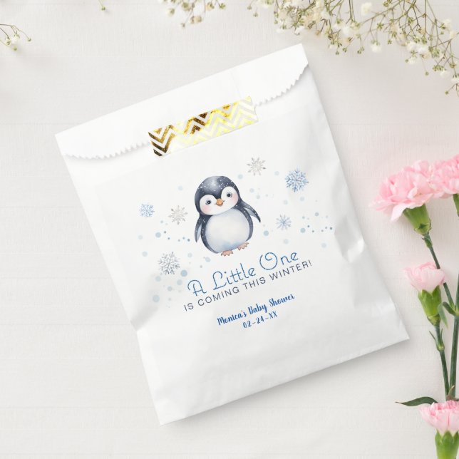 Bolsa De Papel Bolsa de favores de Baby Shower para pingüino - In (Sellado)