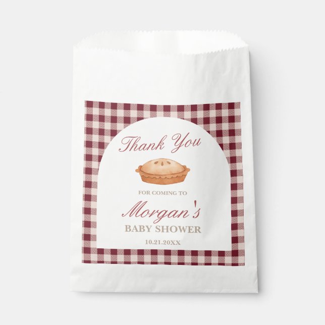 Bolsa De Papel Bolsa de favoritos de Baby Shower de Cutie Pie (Anverso)