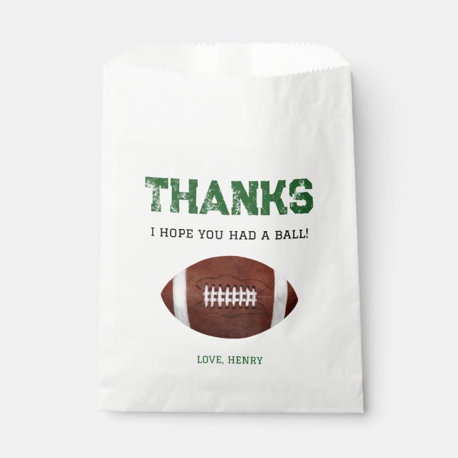 Bolsa De Papel Bolsa de Goodie del Fútbol - Favor del Cumpleaños (Anverso)