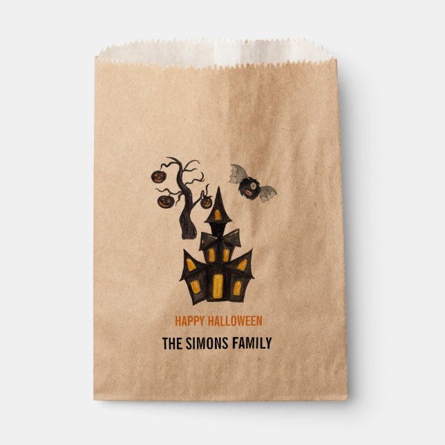 Bolsa De Papel Bolsa de Halloween Candy Bag Favor del Tratamiento (Anverso)
