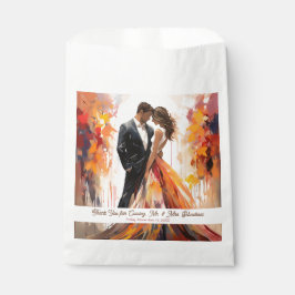 Bolsa De Papel Bolsa del Favor de la Boda Artística de Otoño de o
