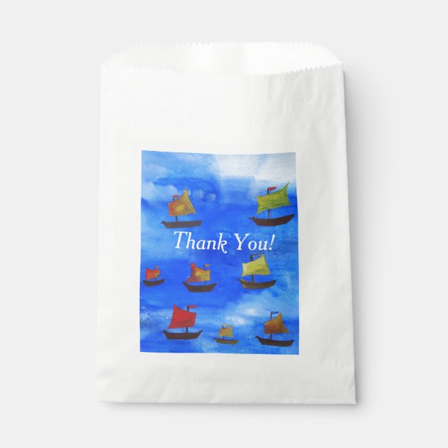 Bolsa De Papel Bolsa del personalizado del Favor Blanco (Anverso)