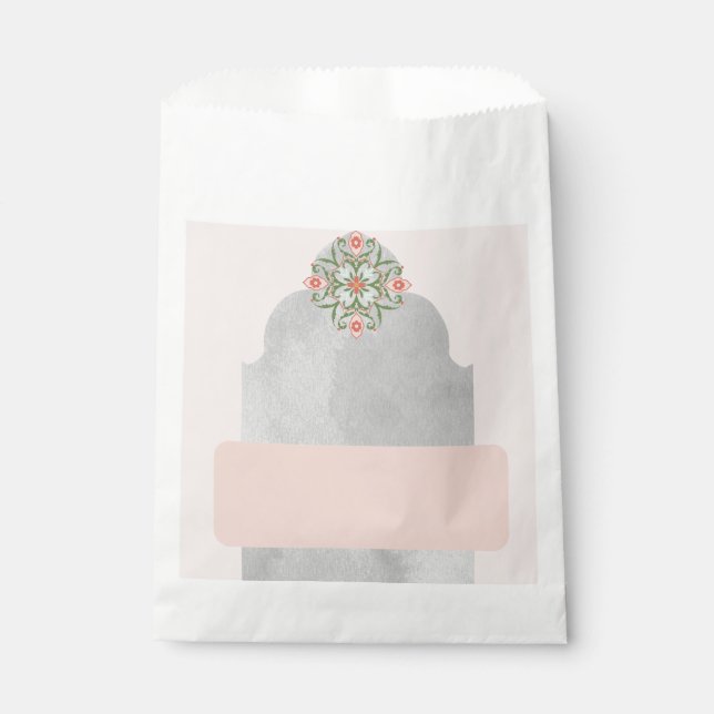 Bolsa De Papel Bolsa del personalizado del Favor Blanco (Anverso)