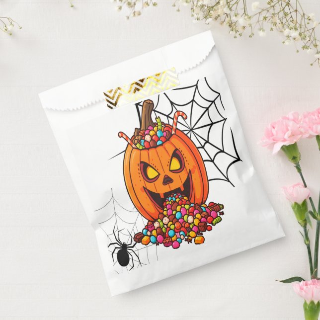 Bolsa De Papel Bolsa espeluznante de la calabaza (Sellado)