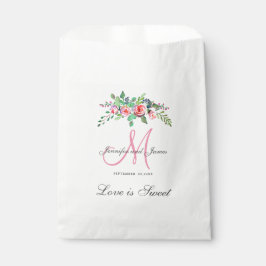 Bolsa De Papel Bolsa favorita de boda personalizada - Monograma f