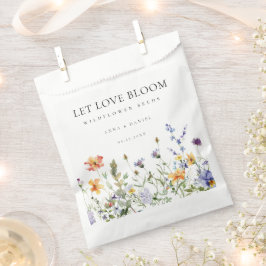 Bolsa De Papel Bolsa favorita de bodas de flores silvestres de ve