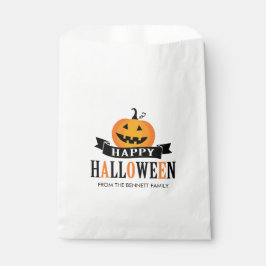Bolsa De Papel Bolsa favorita de Halloween en blanco y negro