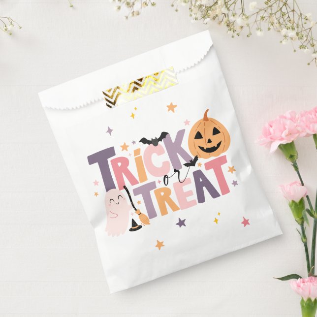 Bolsa De Papel Bolsa favorita de Halloween Trick o Treat Trata Bo (Sellado)