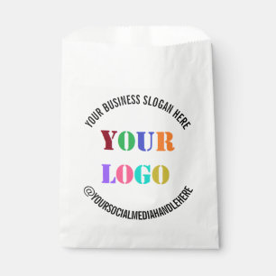 Bolsa De Papel Bolsa favorita de la empresa con el logotipo comer