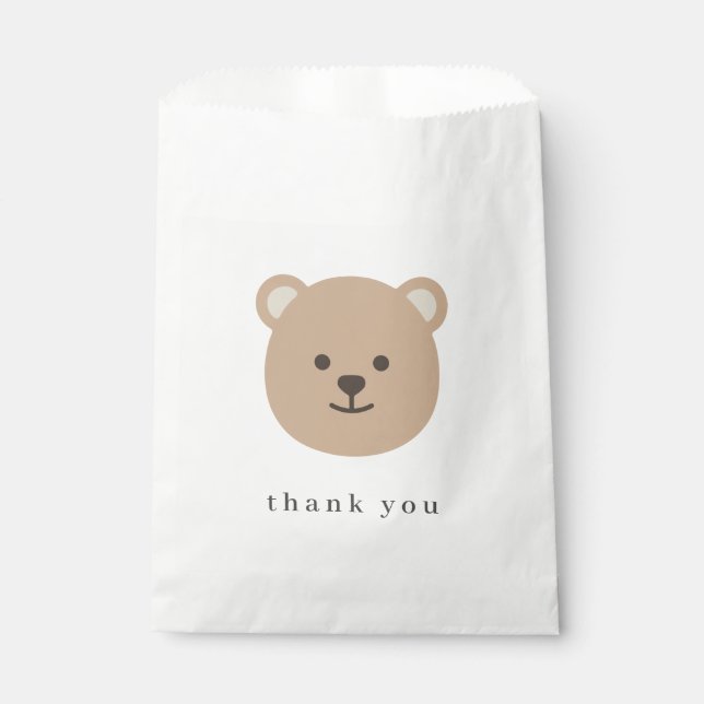 Bolsa De Papel Bolsa favorita del oso de Teddy (Anverso)
