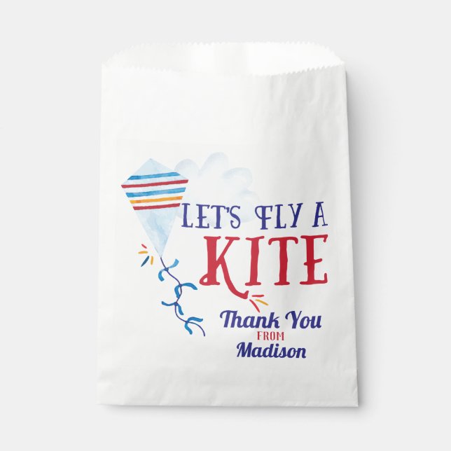 Bolsa De Papel Bolsa Kite Birthday Favor (Anverso)