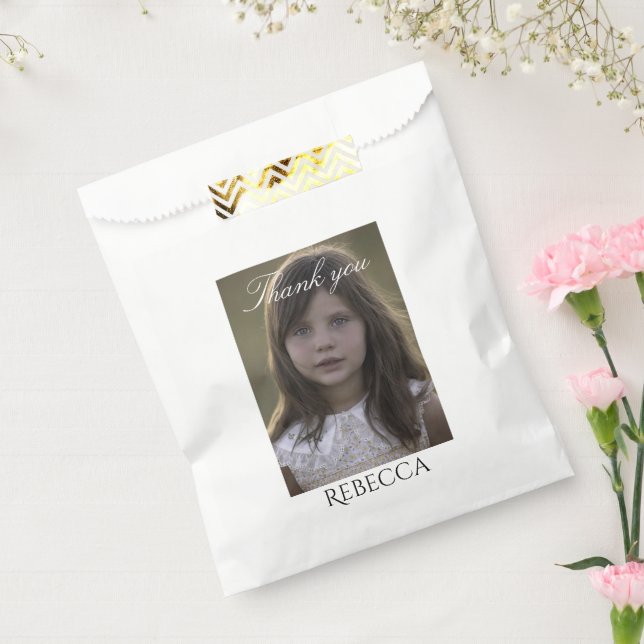 Bolsa De Papel Bolsa personalizada de favor de foto para cumpleañ (Sellado)