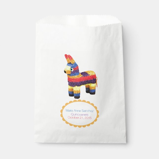 Bolsa De Papel Bolsa Pinata Personalizado Favor (Anverso)