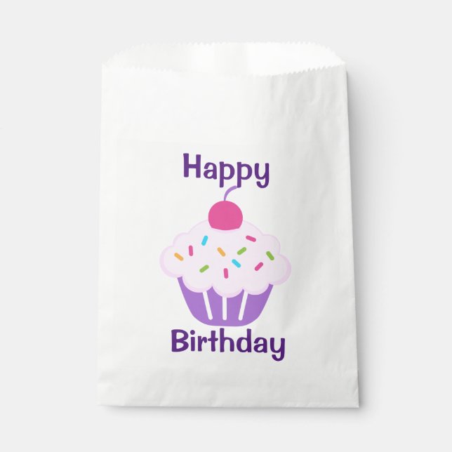 Bolsa De Papel Bolsa/tarta de favores blancos (Anverso)