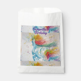 Bolsa De Papel Bolsas a favor de unicornio de la fiesta del masco