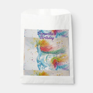 Bolsa De Papel Bolsas a favor de unicornio de la fiesta del masco