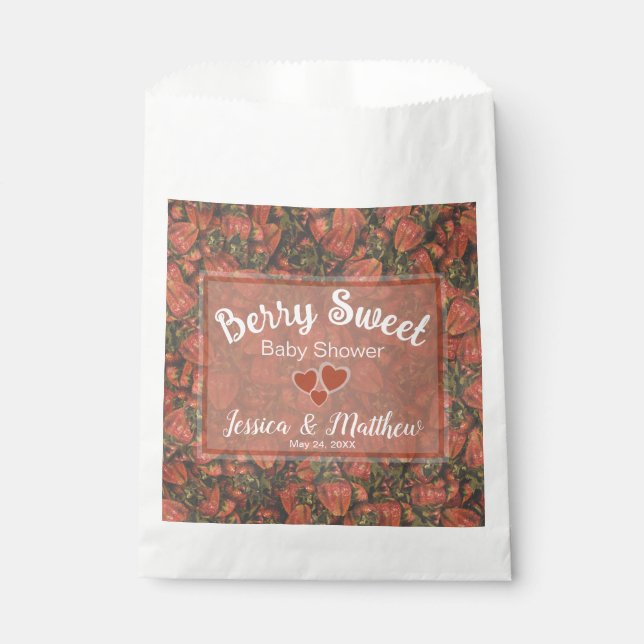 Bolsa De Papel Bolsas Baby Shower Favor Berry Sweet - Fresas (Anverso)