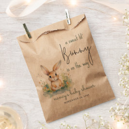 Bolsa De Papel Bolsas Baby Shower Favor de Bunny Watercolor