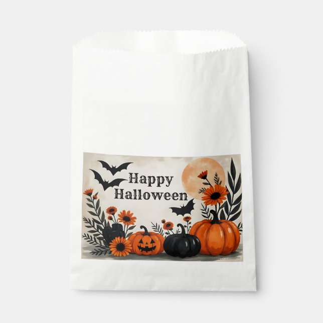 Bolsa De Papel Bolsas de árboles de Halloween (Anverso)