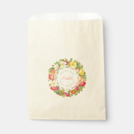 Bolsa De Papel Bolsas de Favor de Baby Shower de flor vintage Wre