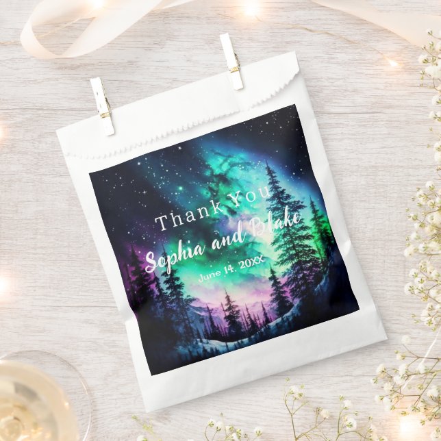 Bolsa De Papel Bolsas de Favor de Boda Celestiales de las Luces d (Cortado)