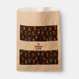 Bolsa De Papel Bolsas de favor de café — kraft con bandas de café
