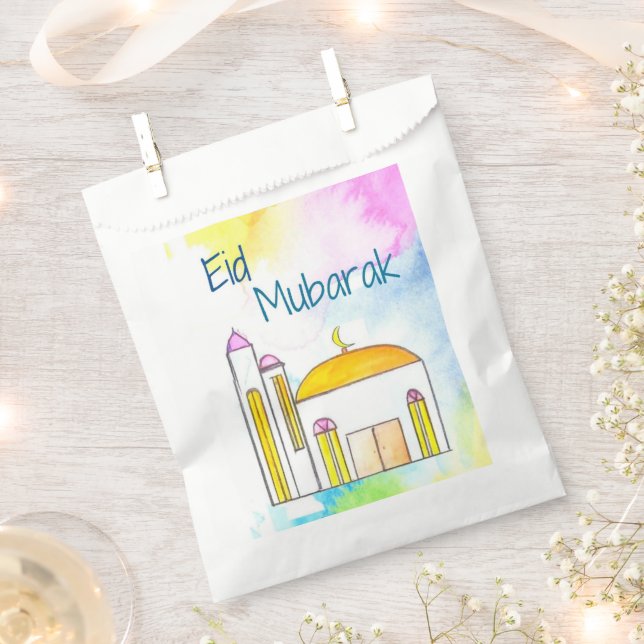 Bolsa De Papel Bolsas de Favor de Eid Mubarak (Cortado)