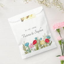 Bolsas de Favor de la Boda de Flores Silvestres