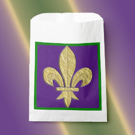 Bolsa De Papel Bolsas de Favor de Mardi Gras Fleur-de-Lys Fiesta 