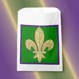 Bolsa De Papel Bolsas de Favor del Partido Mardi Gras Fleur-de-Ly