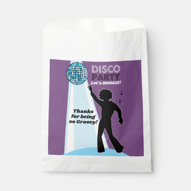 Bolsa De Papel Bolsas de Favor del Personalizado de Baile Disco F (Anverso)