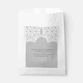 Bolsa De Papel Bolsas de Favor Gris Elegant Lace
