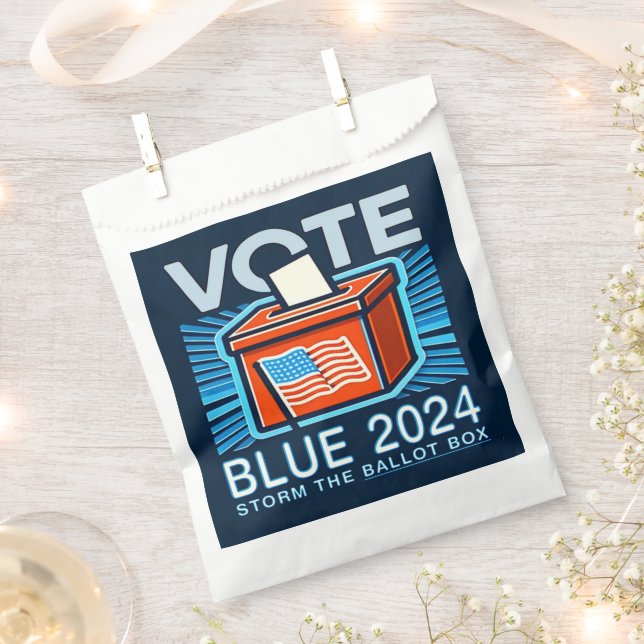 Bolsa De Papel Bolsas de Favor Presidencial Vote Blue 2024 (Cortado)