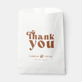 Bolsa De Papel Bolsas de Favor Retro Terracotta