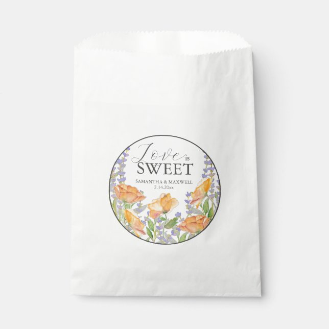 Bolsa De Papel Bolsas de favoritas de boda Flores silvestres (Anverso)